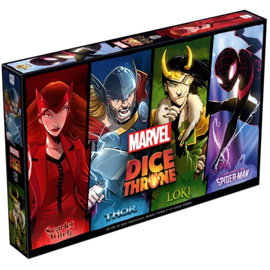 Dice Throne Marvel Thor, Loki, Spiderman, Scarlet Witch Ludicorner